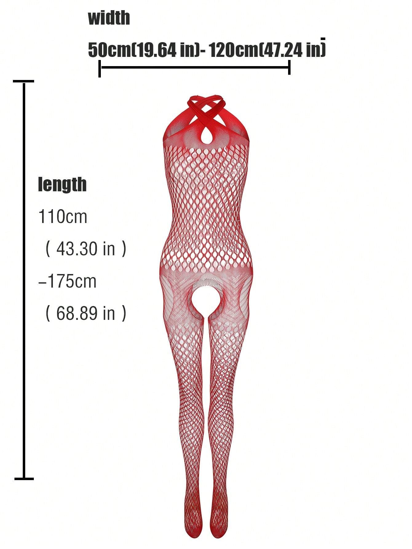 1PC Sexy Lingerie Red Bodysuit Hollow Out See through Cover up Bodystocking without Underwear Valentine'S Day Women'S Swimwear & Clothing Swimsuit